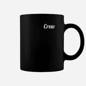 Crew-Aufschrift Unisex Tassen in Schwarz, Basic Style - Seseable De