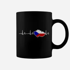 Herren Tassen Herzfrequenz & Tschechische Flagge, Patriotisches Design - Seseable De