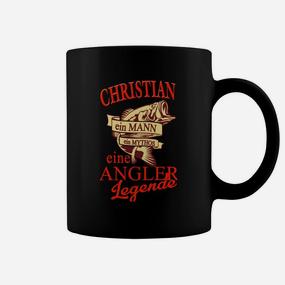 Personalisiertes Angler-Tassen für Christian mit Legenden-Motiv - Seseable De