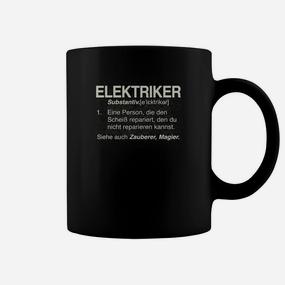 Schwarzes Tassen Elektriker-Definition, Lustige Berufs-Kleidung - Seseable De