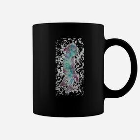 Schwarzes Tassen mit abstraktem Seepferdchen-Design, Künstlerisches Tee - Seseable De
