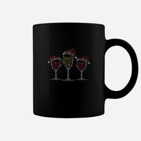 Strass-Weinglas Schwarzes Tassen, Elegante Mode für Weintrinker - Seseable De