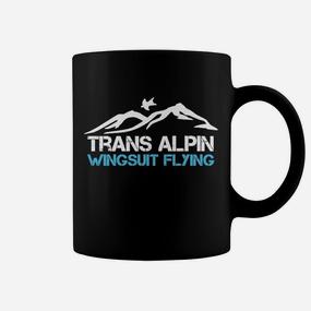 Trans Alpin Wingsuit Fliegen Begeistertes Schwarzes Tassen, für Extremsportler - Seseable De