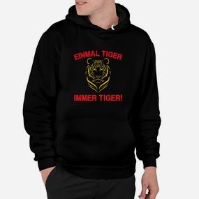 Einmal Tiger, Immer Tiger Schwarzes Hoodie mit Tiger-Design - Seseable De