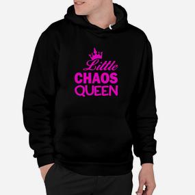Little Chaos Queen Hoodie mit Krone Motiv, Schwarz und Pink - Seseable De