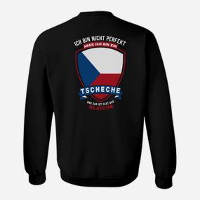 Tschechisches Stolz Sweatshirt Ich bin nicht perfekt, aber Tscheche, Flaggen-Design - Seseable De