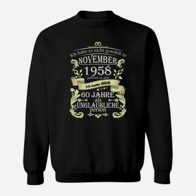 60 Jahre Unglaubliche Person Vintage 1958 Geburtstags-Sweatshirt - Seseable De