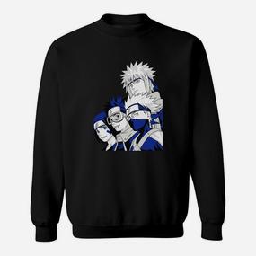 Anime Ninja Team Grafik Sweatshirt - Schwarz, stylisches Otaku Hemd - Seseable De