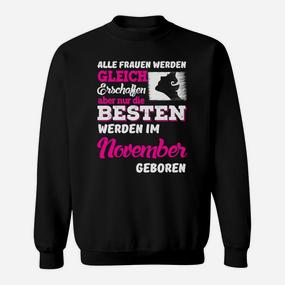 Beste Frauen November Geburtstags-Sweatshirt, Originelles Geschenk - Seseable De