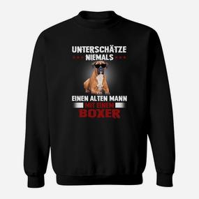Boxer Unterschätze Niemals Einen Alten Mann Sweatshirt - Seseable De