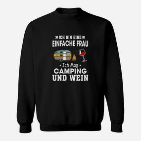 Camping und Wein Sweatshirt für Frauen, Outdoor Liebhaber Tee - Seseable De