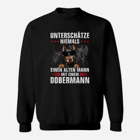 Dobermann Unterschätze Niemals Einen Alten Mann Sweatshirt - Seseable De