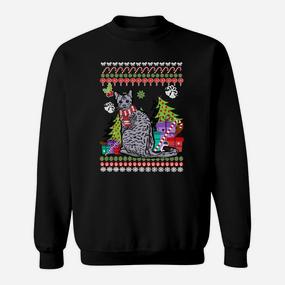 Festlicher Katzen-Weihnachtspullover Sweatshirt, Witziges Design für Weihnachten - Seseable De