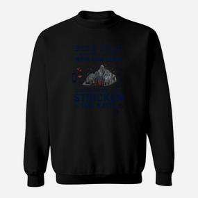 Herren Sweatshirt mit Bergmotiv, Inspirierende Worte – Schwarz - Seseable De