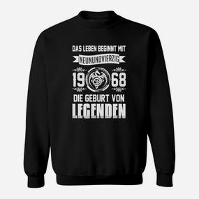 Legendäres 1968 Herren-Sweatshirt, Design Leben Beginnt bei 49, Geburt von Legenden - Seseable De