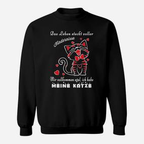 Lustiges Katzenliebhaber Sweatshirt: Leben voller Hindernisse, habe meine Katze - Seseable De