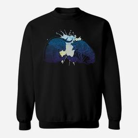 Mystische Wölfe bei Mondschein Grafik-Sweatshirt, Mondlicht Wolf Design - Seseable De