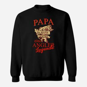 Papa Angler Legende Schwarzes Sweatshirt, Geschenk für Fischer - Seseable De