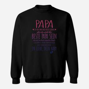 Personalisiertes Sweatshirt Bester Papa, liebevolle Nachricht vom Baby - Seseable De