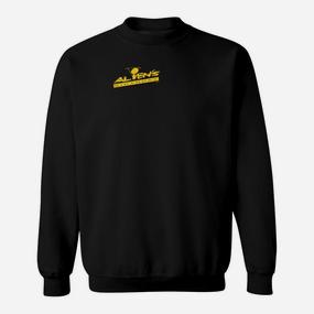 Schwarz Sportliches Herren Sweatshirt mit Gelbem Logo - Seseable De