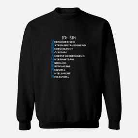 Schwarzes Sweatshirt Ich bin VERTRAUENSWÜRDIG Positives Akronym-Design - Seseable De