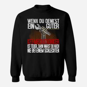 Schweißer-Motto Schwarzes Sweatshirt, Guter vs. Schlechter Kfz-Mechaniker Tee - Seseable De