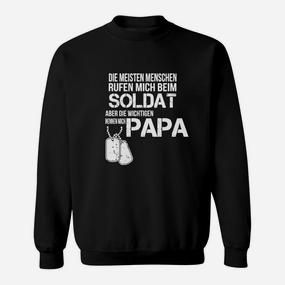 Soldat und Papa Militär Themen-Sweatshirt, Geschenk für Vatertag - Seseable De