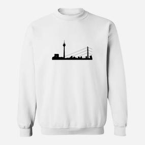 Herren Sweatshirt mit Weißer Stadtsilhouetten-Aufdruck, Urbanes Design - Seseable De