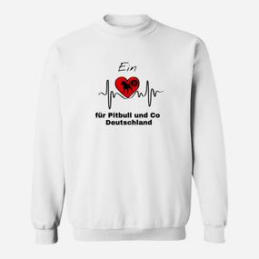Hundeherz Sweatshirt für Pitbull Liebhaber, Tierfreunde Tee in Deutschland - Seseable De