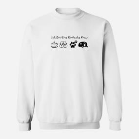 Lustiges Damen Sweatshirt Ich Bin Eine Einfache Frau - Katzen, Kaffee, Gaming Motiv - Seseable De