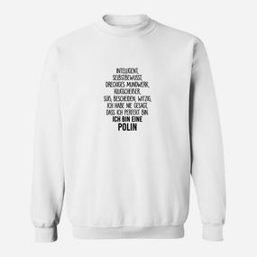Stolzes Polen Herzschlag Sweatshirt, Lustiges Design für Polnische Frauen - Seseable De
