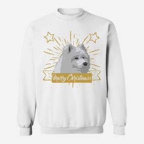 Weihnachtshund Sweatshirt, Merry Christmas Sternen Design - Seseable De