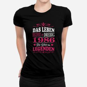 1986 Das Leuben Legenden Frauen T-Shirt - Seseable De