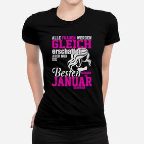 Januar Geburtstags Frauen Tshirt für Frauen, Einhorn Beste im Januar - Seseable De