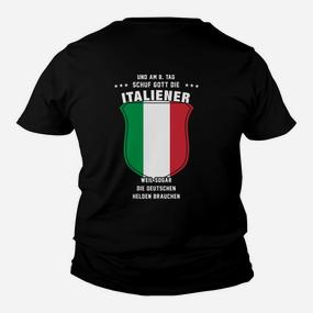 8. Tag Gott schuf Italiener Kinder Tshirt mit Flagge, Humor für Deutsche - Seseable De