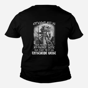 Krieger-Slogan Schwarzes Kinder Tshirt, Motivierendes Design - Seseable De