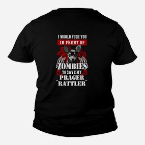 Lustiges Zombie-Hunde Kinder Tshirt, Prager Rattler Motiv - Seseable De