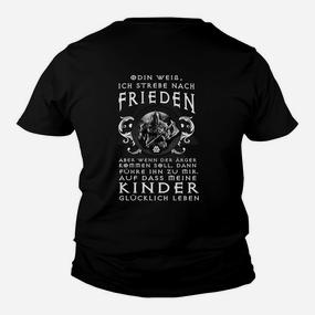 Wikinger Kinder Tshirt mit Odin Spruch, Frieden Suchend, Kampfbereit - Seseable De