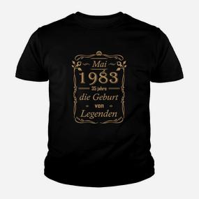 35 Mai-1983-die Geburt Von Legenden Kinder T-Shirt - Seseable De