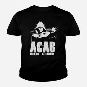 ACAB Grafik-Kinder Tshirt Schwarz-Weiß, Alles Cool, Alles Bestens Design - Seseable De