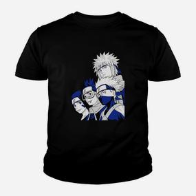 Anime Ninja Team Grafik Kinder Tshirt - Schwarz, stylisches Otaku Hemd - Seseable De