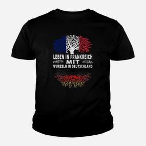 Bikulturelles Wurzeln Kinder Tshirt, Leben in Frankreich, Deutsche Wurzeln - Seseable De