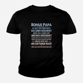 Bonus Papa Themen-Kinder Tshirt, Liebevolle Botschaft für Stiefvater - Seseable De