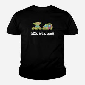 Campingfreunde Alien Kinder Tshirt Yes, We Camp in Schwarz - Seseable De