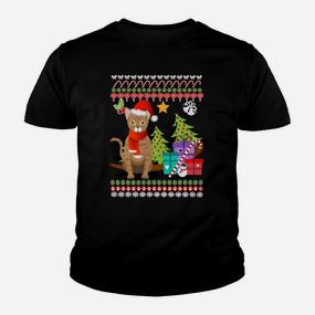 Festliches Katzen-Weihnachts-Kinder Tshirt, Ugly-Sweater-Design - Seseable De