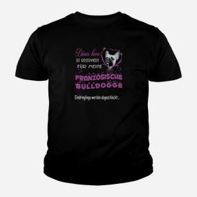 Französische Bulldoggen Liebhaber Kinder Tshirt, Schwarz mit Herz & Pfoten - Seseable De