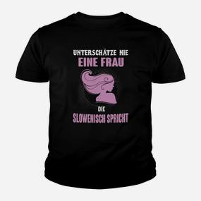 Frauen-Power Kinder Tshirt Unterschätze nie eine slowenisch sprechende Frau, Stolzes Erbe Design - Seseable De