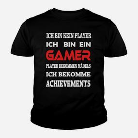 Gamer Statement Kinder Tshirt Schwarz – Ich bin kein Player, ich bin ein Gamer - Seseable De