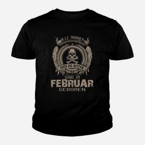 Geburtstags-Kinder Tshirt für Herren Februar mit Totenkopf-Design - Seseable De