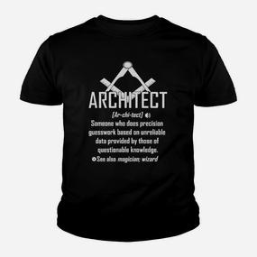 Humorvolles Architekten Kinder Tshirt mit Definition, Werkzeug-Motiv - Seseable De
